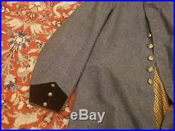 Confederate Civil War Frock Coat Size 40 chest, Museum Quality