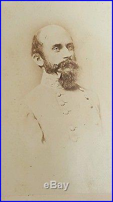 Confederate Civil War General Richard S Ewell CDV Image