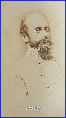 Confederate Civil War General Richard S Ewell CDV Image