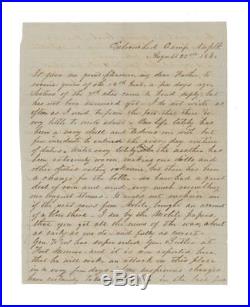 Confederate Civil War Letter 4th Alabama Awaiting Attack at Norfolk 22nd AL
