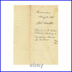 Confederate Civil War Letter by Capt. Allen S. Cutts of Sumter Georgia Artillery