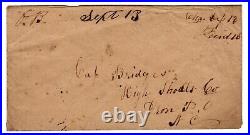 Confederate Civil War Official Business Paid 10 to Iron P. O. High Shoals Co