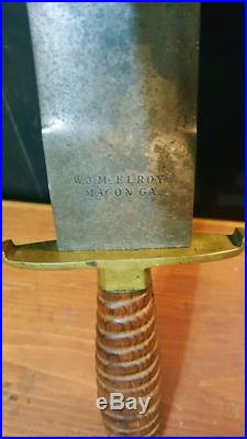 Confederate Civil War Short Artillery Sword marked W. J. McElroy MACON, GA
