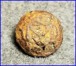 Confederate Civil War Super Rare Iron Face Georgia State Button 24mm GA 10