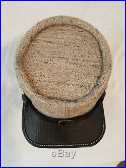 Confederate Civil War Wool Kepi, Custom Tailored Sz. 58cm