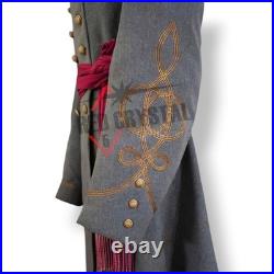 Confederate Coat Handmade Colonel's Frock Coat Civil War Wool Officer Uniform