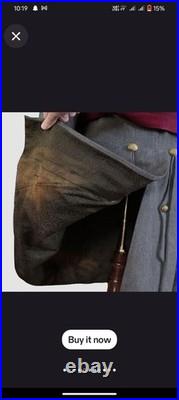 Confederate Coat Handmade Colonel's Frock Coat Civil War Wool Officer Uniform