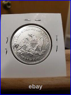 Confederate Era NEW ORLEANS Civil War 1861-O Silver SEATED LIBERTY Half Dollar