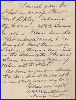 Confederate Forage Master Sends Supplies From Georgetown, SC, To Troops