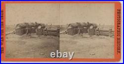 Confederate Fort Mahone Richmond VA Civil War Fort Damnation Stereoview c1864