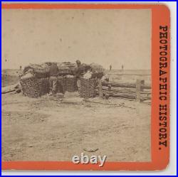 Confederate Fort Mahone Richmond VA Civil War Fort Damnation Stereoview c1864