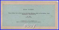 Confederate Fort Mahone Richmond VA Civil War Fort Damnation Stereoview c1864