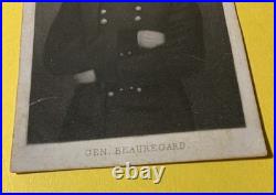 Confederate General Beauregard In Uniform CIVIL War Era CDV Photo Confederate General Beauregard In Uniform CIVIL War Era CDV Photo