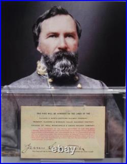 Confederate General James Longstreet Civil War Autograph PSA Authenticated