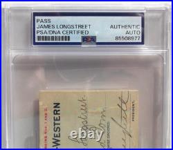 Confederate General James Longstreet Civil War Autograph PSA Authenticated