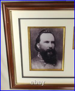 Confederate General James Longstreet Civil War Signed Autograph Check Display