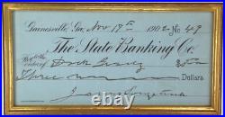 Confederate General James Longstreet Civil War Signed Autograph Check Display