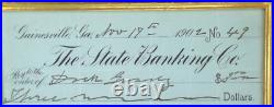 Confederate General James Longstreet Civil War Signed Autograph Check Display