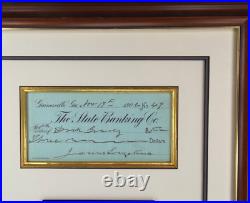 Confederate General James Longstreet Civil War Signed Autograph Check Display