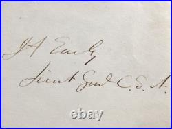 Confederate General Jubal A. Early Autograph Civil War Commander Confederate General Jubal A. Early Autograph Civil War Commander
