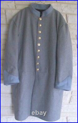 Confederate Infantry Frock Coat, Gray with Sky Blue Trim, Civil War, New