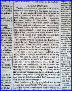 Confederate John S. Mosby Guerrillas Greenback Raid 1864 old Civil War Newspaper