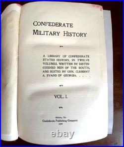 Confederate Military History Civil War 1st Edition 1899 Confederate Military History Civil War 1st Edition 1899