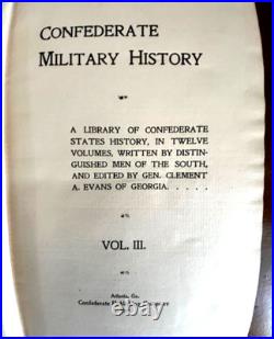 Confederate Military History Civil War 1st Edition 1899 Confederate Military History Civil War 1st Edition 1899
