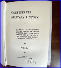 Confederate Military History Civil War 1st Edition 1899