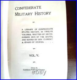Confederate Military History Civil War 1st Edition 1899
