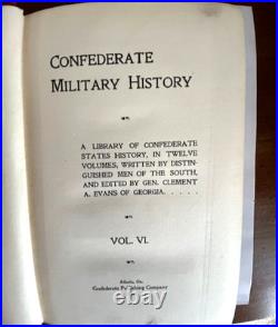Confederate Military History Civil War 1st Edition 1899