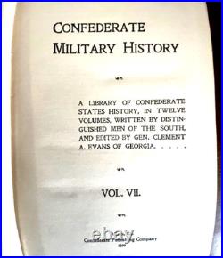 Confederate Military History Civil War 1st Edition 1899 Confederate Military History Civil War 1st Edition 1899