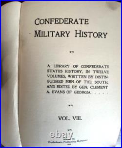 Confederate Military History Civil War 1st Edition 1899