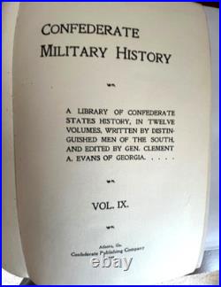 Confederate Military History Civil War 1st Edition 1899