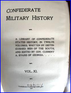 Confederate Military History Civil War 1st Edition 1899