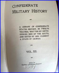 Confederate Military History Civil War 1st Edition 1899 Confederate Military History Civil War 1st Edition 1899