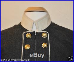 Confederate Officer Frock withWhite Collar & Cuffs Size 60 Civil War