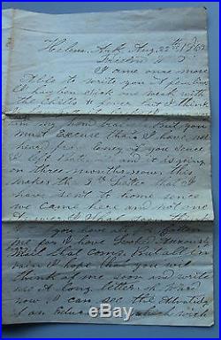 Confederate Original Civil War Letter Slaves Building Fort Helena Arkansas