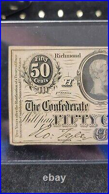 Confederate Richmond 1864 CSA 50-Cents T-72 PF-1 Civil-War RARE GEM