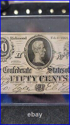 Confederate Richmond 1864 CSA 50-Cents T-72 PF-1 Civil-War RARE GEM