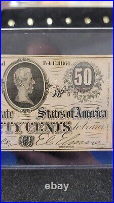 Confederate Richmond 1864 CSA 50-Cents T-72 PF-1 Civil-War RARE GEM