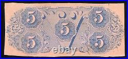 Confederate States $5 Dec. 2, 1862 T-53 UNC Civil War Note Confederate States $5 Dec. 2, 1862 T-53 UNC Civil War Note