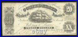 Confederate States CSA Civil War $20 July 25, 1861 C-C T-9 PF-3 CR-25