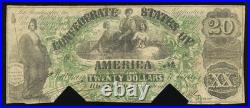 Confederate States CSA Civil War $20 Sept. 2, 1861 Rare T-17