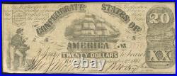 Confederate States CSA Civil War $20 Sept. 2, 1861 T-18