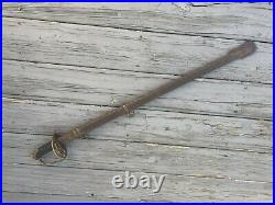 Confederate States Civil War Sword with Original Scabbard 1861 Etched Blade