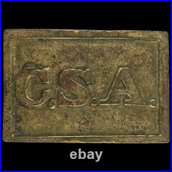 Confederate States Of America CSA Civil War Style Brass Vintage Belt Buckle
