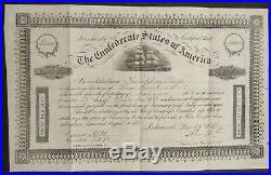 Confederate States Stock Certificate $3000, Humphrey Keyes 1864 CIVIL War