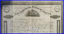 Confederate States Stock Certificate $3000, Humphrey Keyes 1864 CIVIL War