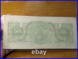 Confederate States of America $50 April, 1863 Richmond Civil War Banknote, Nice